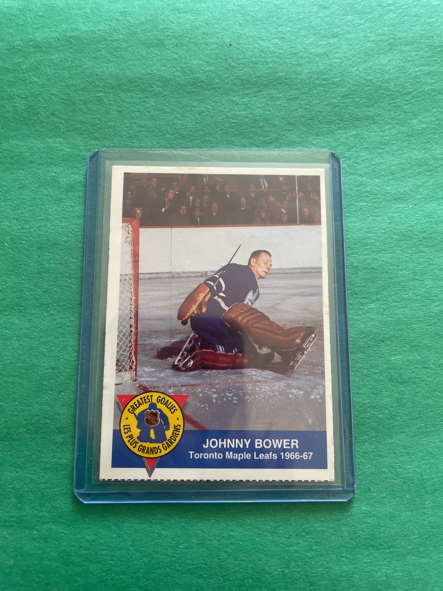 1993-1994 High Liner Greatest Goalies Toronto Maple Leafs Johnny Bower