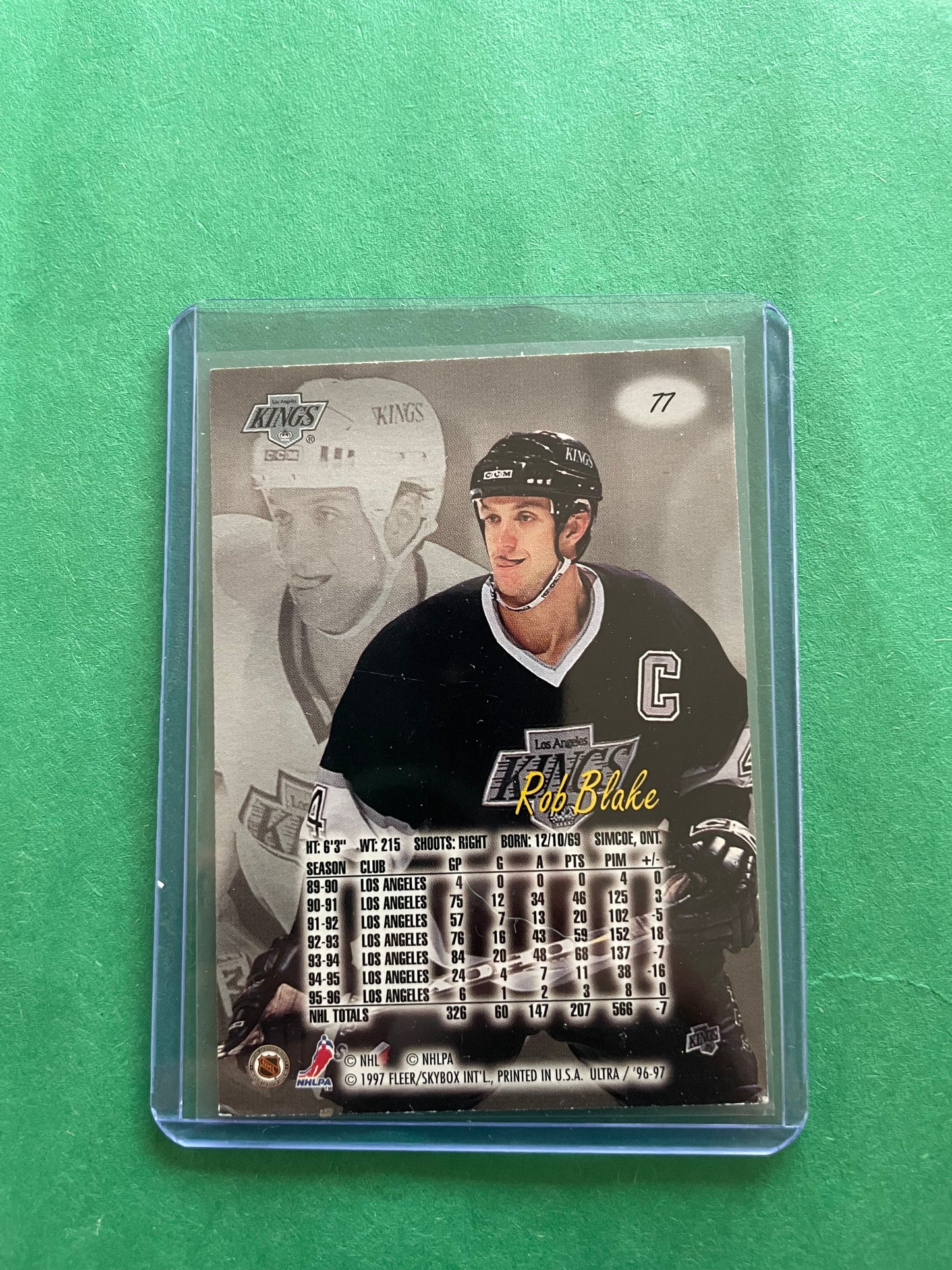 Rob Blake Los Angeles Kings 1996-97 Fleer Utlra
