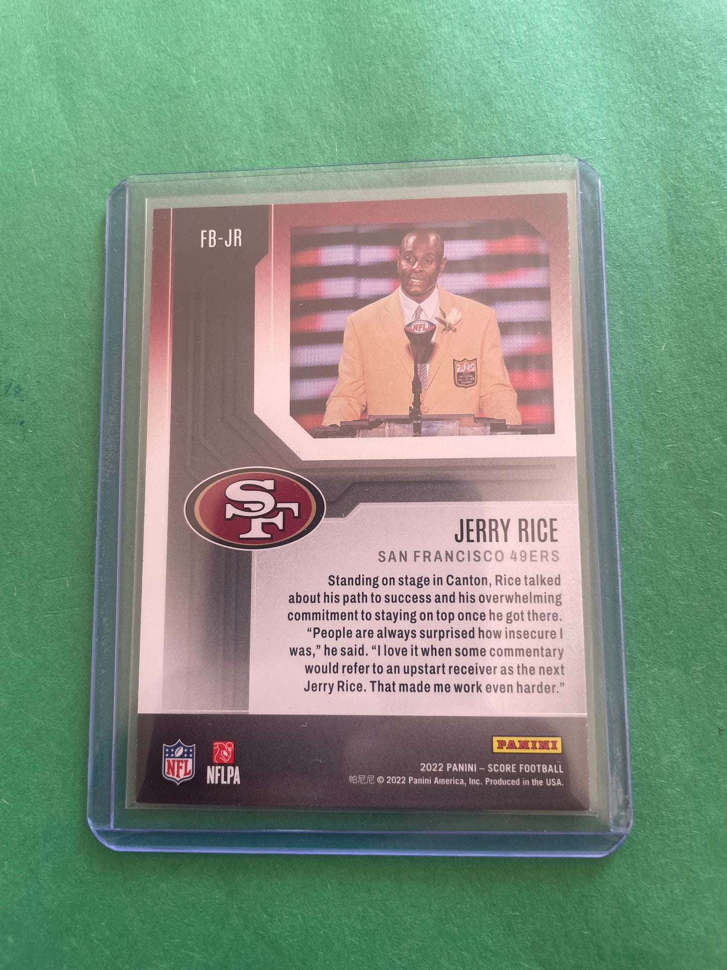 Jerry Rice 2022 San Franscico 49ers Panini - Score Football