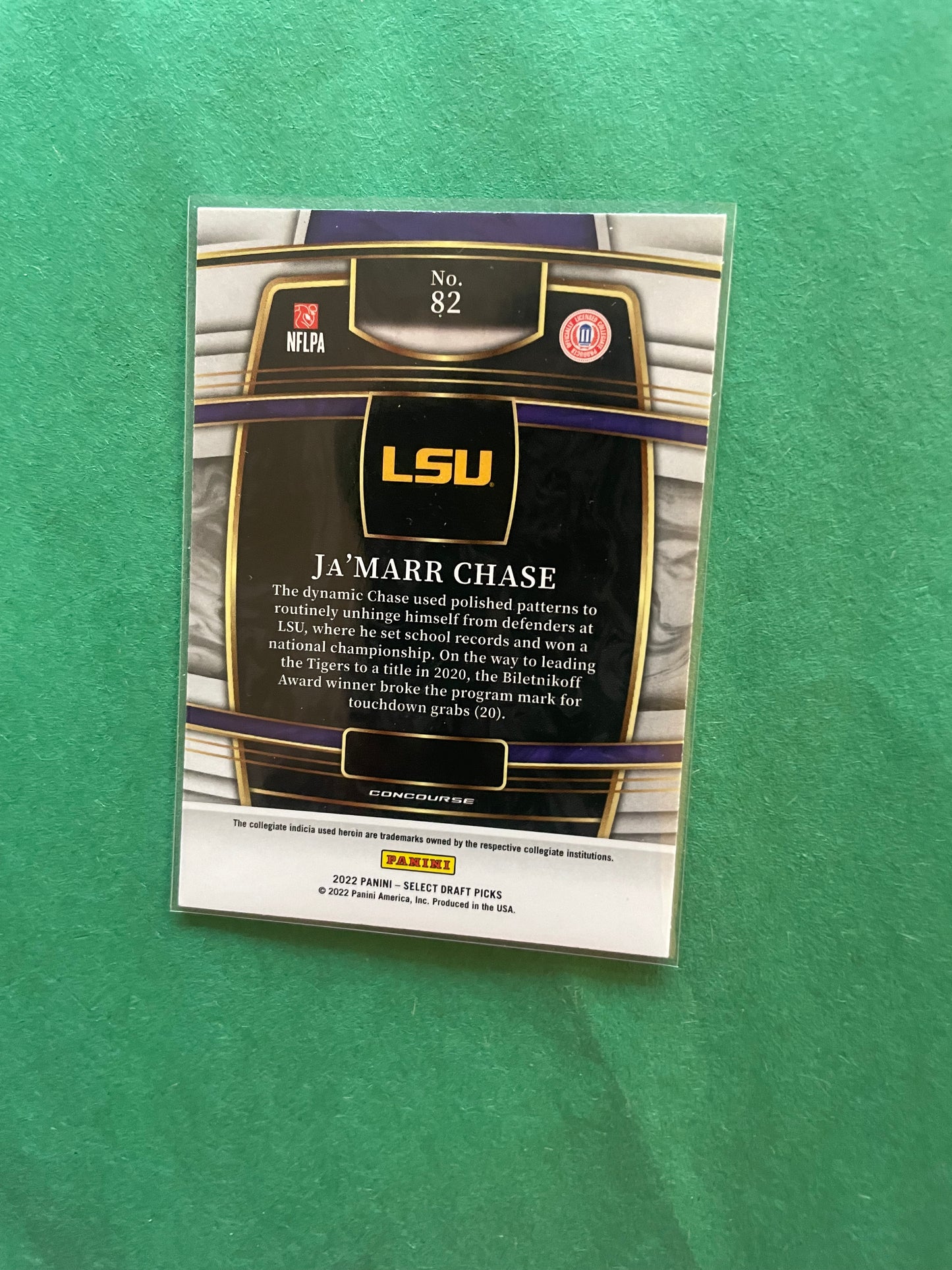 Ja’marr Chase LSU 2022 Panini Select draft picks