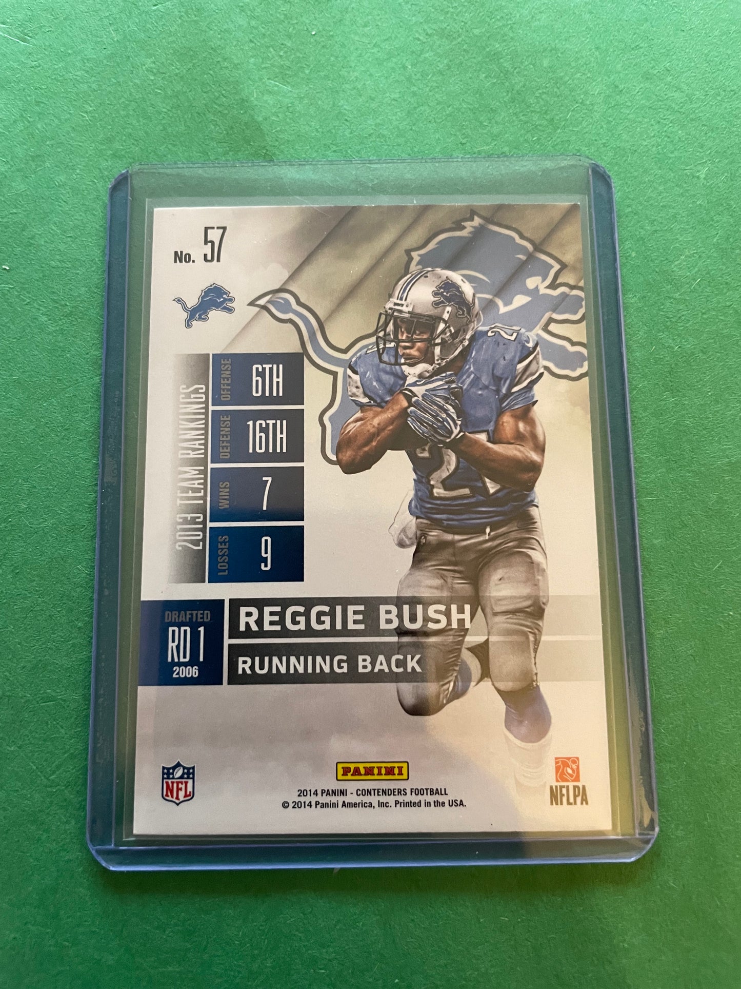 Reggie Bush Detroit Lions 2014 Panini Contenders