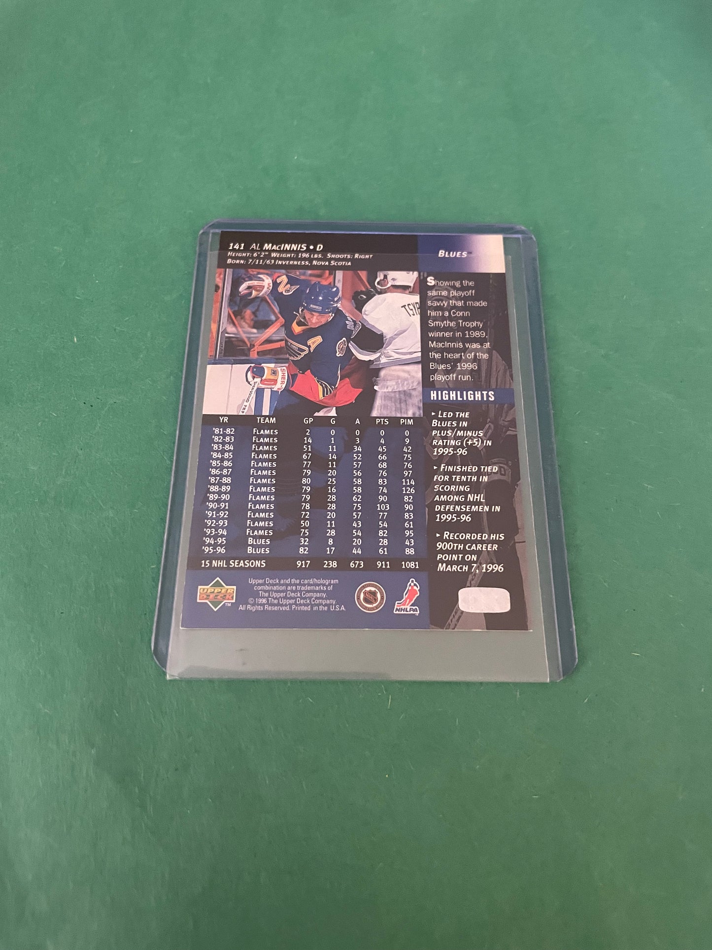 Al MacInnis St.Louis Blues 1996-97 Upper Deck