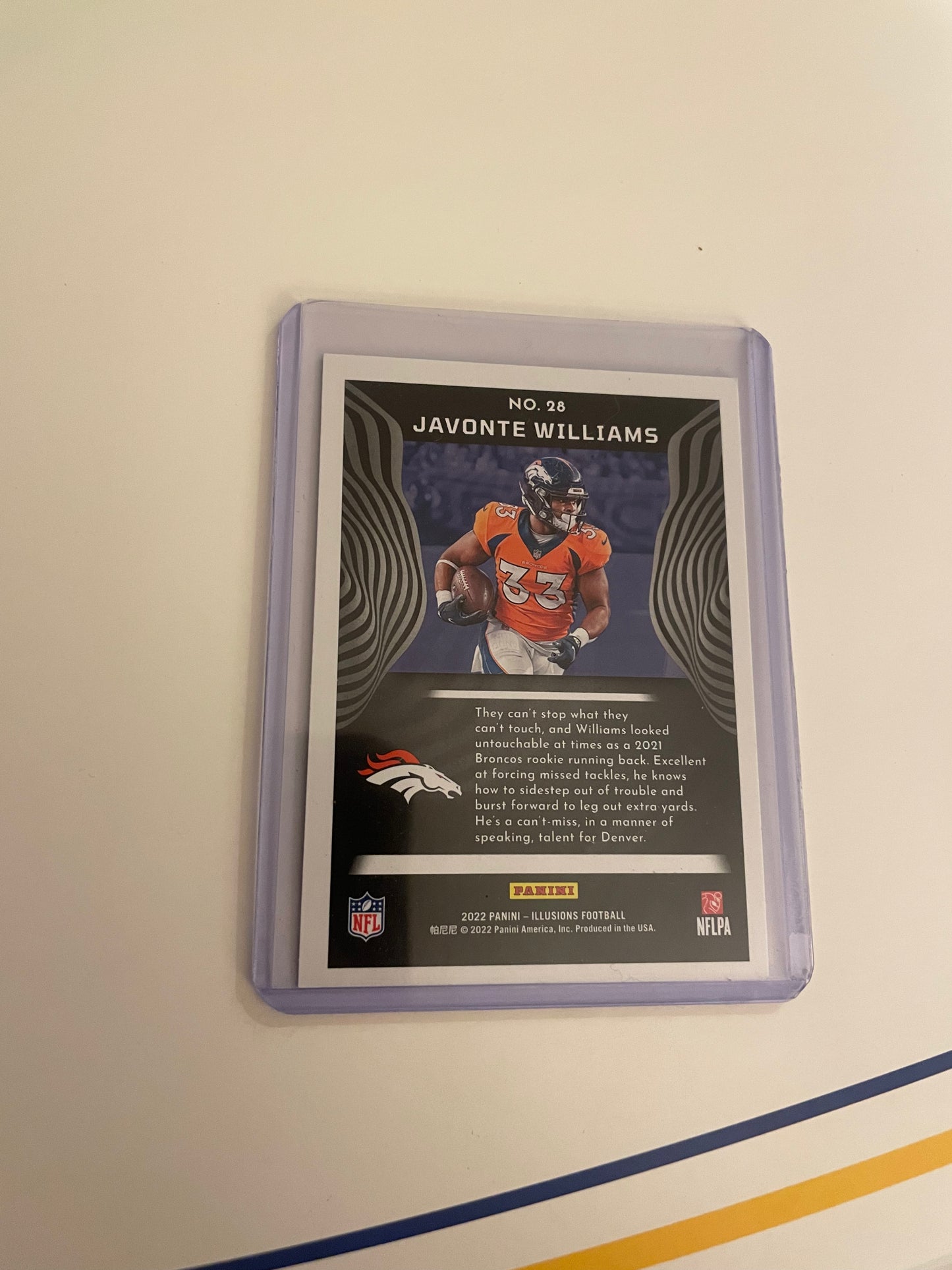 Javonte Williams Denver Broncos 2022 Panini