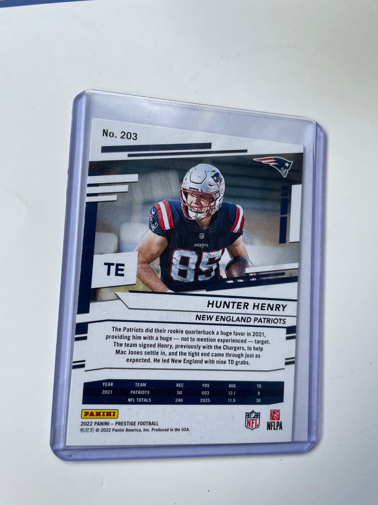 Hunter Henry New England Patriots 2022 Prestige