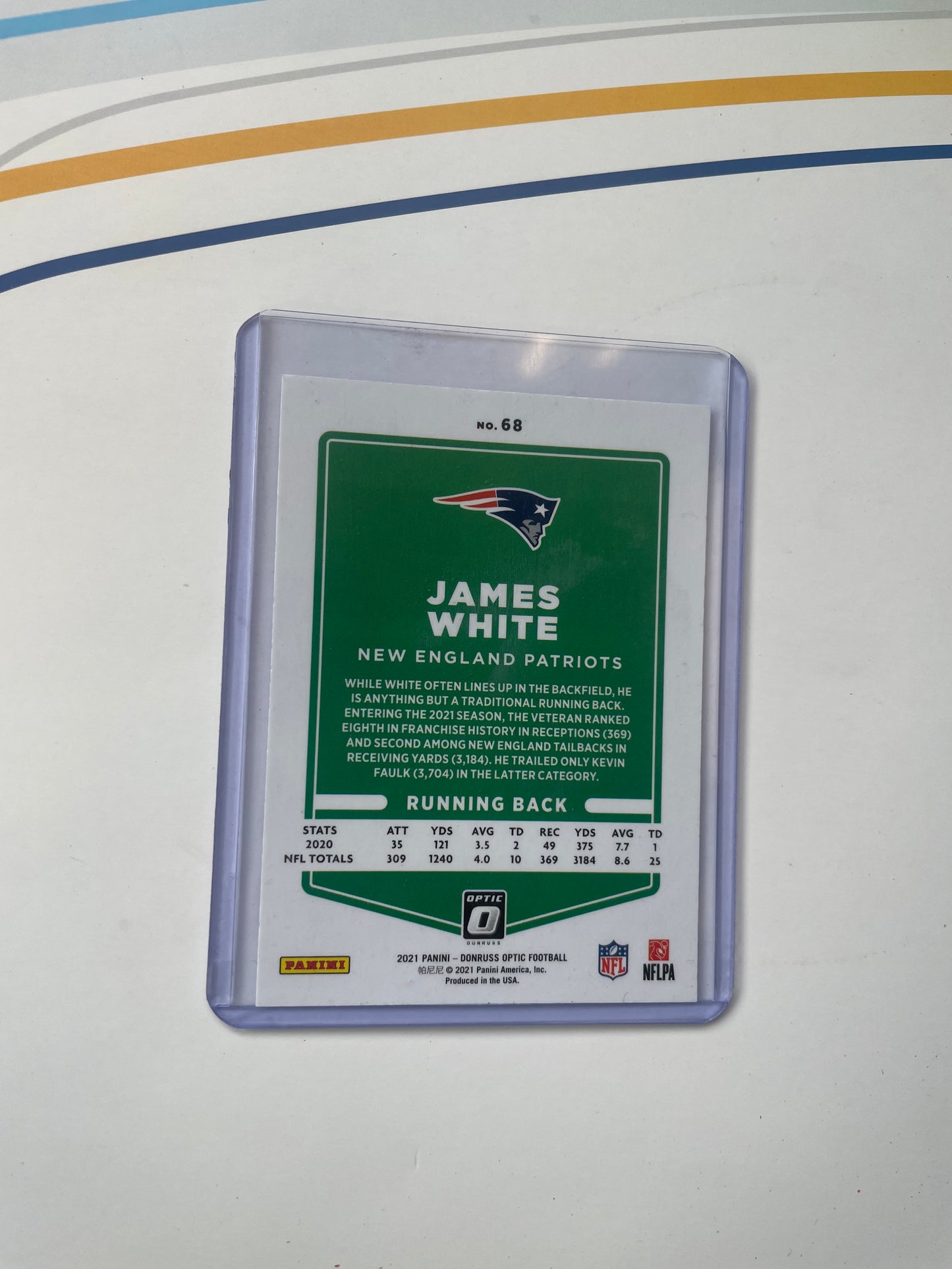 James White New England Patriots 2021 Donruss Optic