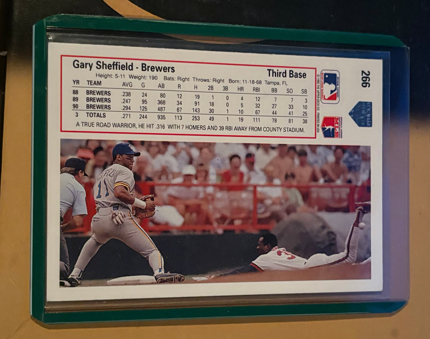 Gary Sheffield Milwaukee Brewers 1991 Upper Deck
