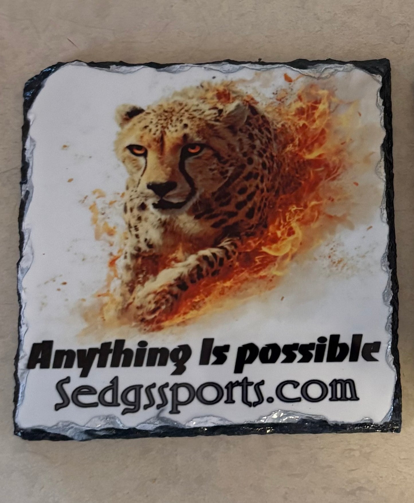 “Possible” slate coaster