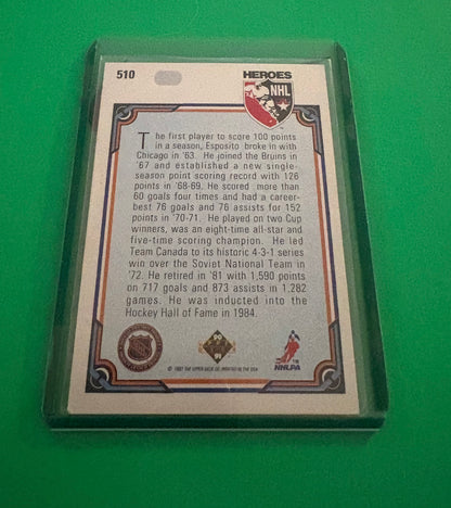 Phil Esposito Hockey Heroes 1991 Upper Deck