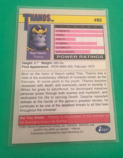 Thanos (Supervillians) Collection Marvel 1991