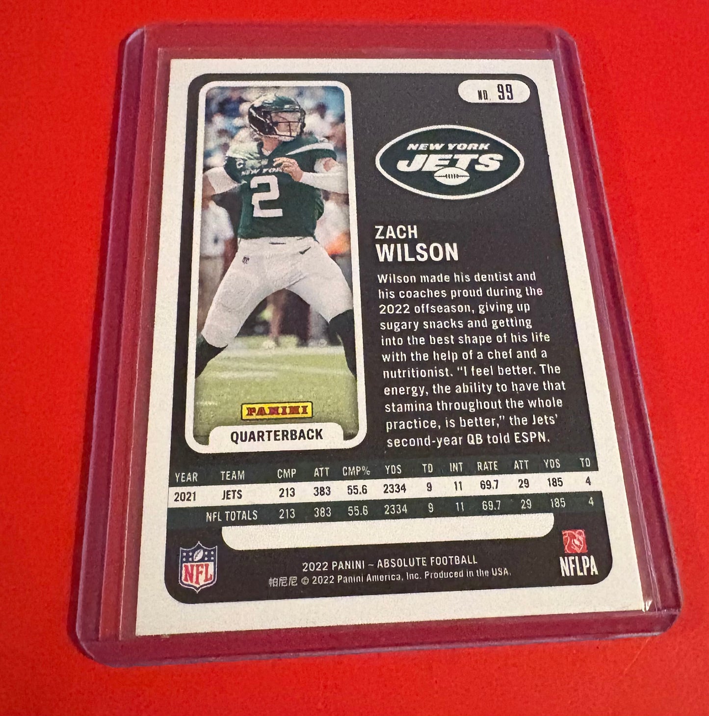 Zach Wilson New York Jets 2022 Absolute Football