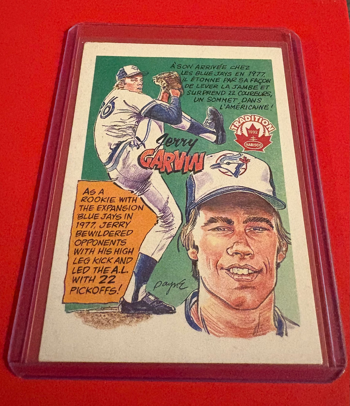 Jerry Garvin Toronto Blue Jays 1992 Nabisco