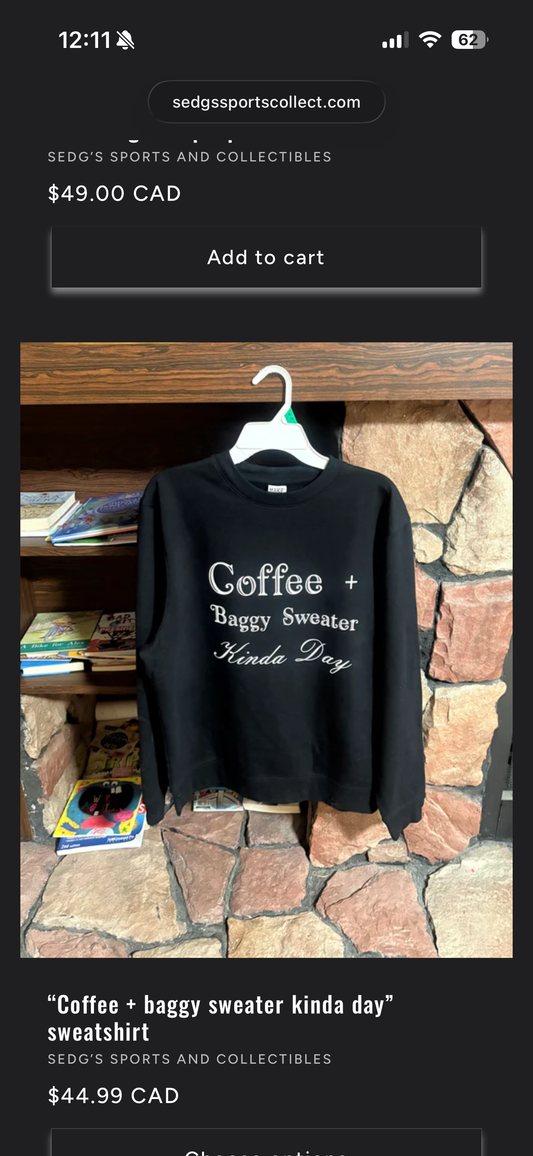 Custom coffee sweatshirt