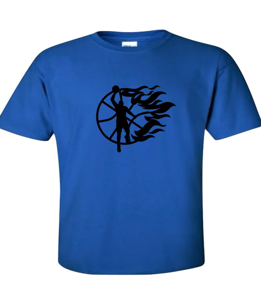 “On Fire” basketball tee