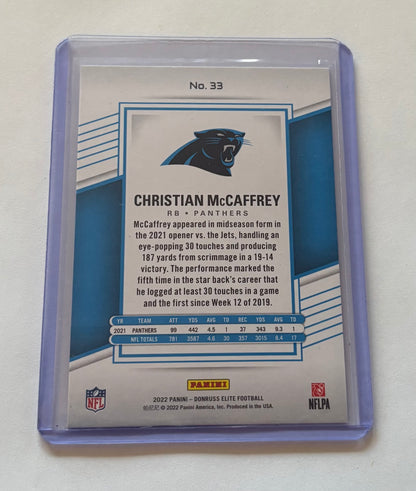Christian McCaffrey Carolina Panthers 2022 Donruss Elite