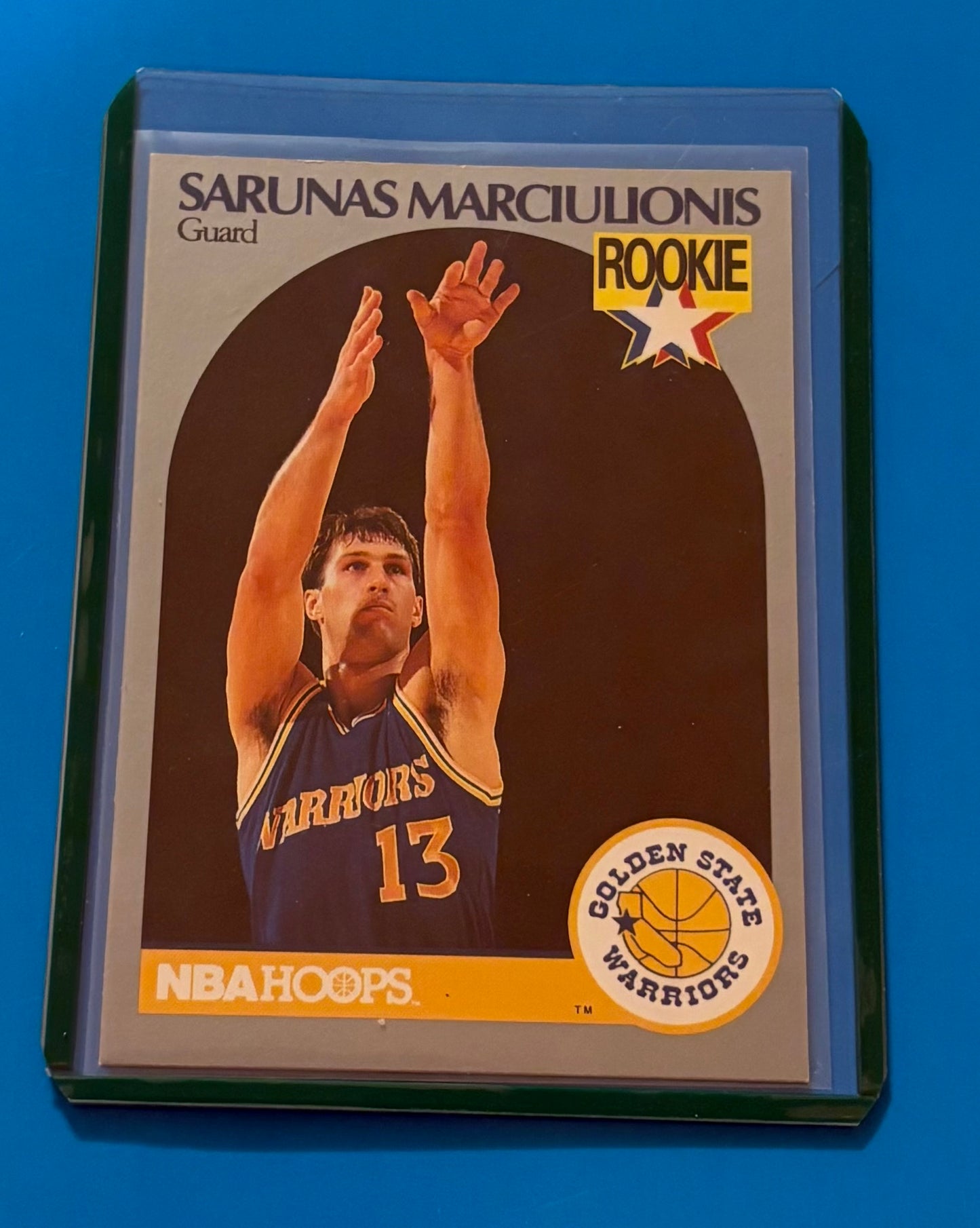 Sarunas Marciulionis Golden State Warriors 1990 NBA Official Rookie.
