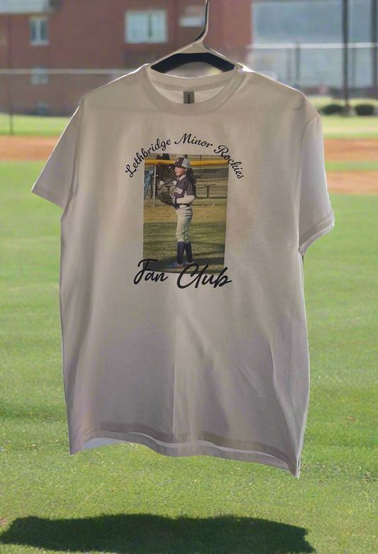 Customizable sports tee.  Send message in contact form or on Sedg’s Sports Facebook page for more details.