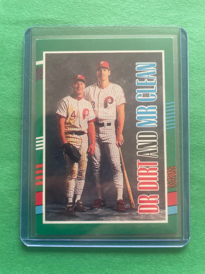 1991 Donruss Dr Dirt and Mr Clean (Len Dykstra & Dale Murphy)