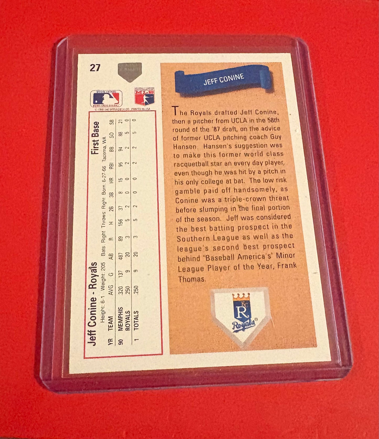 Jeff Conine Star Rookie 1991 Upper Deck