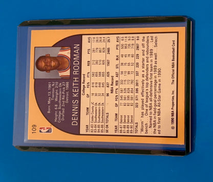 Dennis Rodman Detroit Pistons 1990 NBA Official Defensive P.O.T.Y