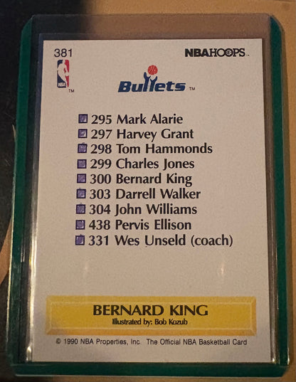Bernard King Washington Bullets 1990 NBA Official