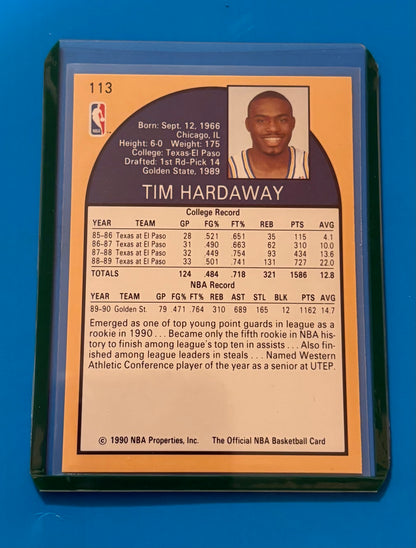 Tim Hardaway Golden State Warriors 1990 NBA Properties Rookie