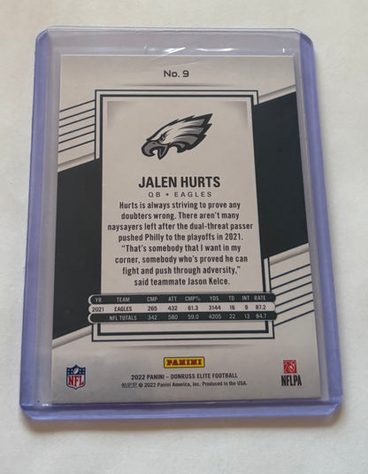 Jalen Hurts Philadelphia Eagles 2022 Donruss Elite
