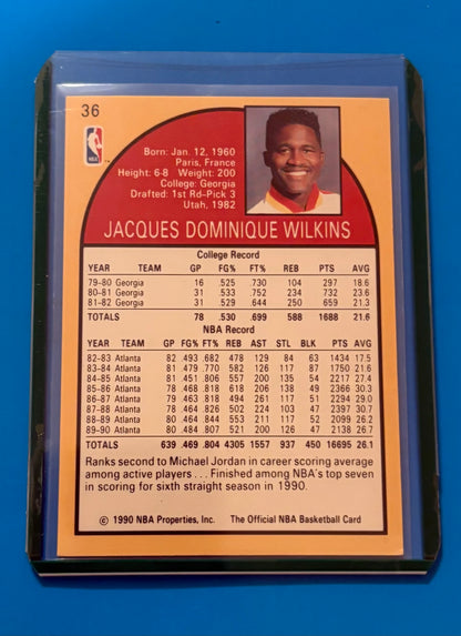 Dominique Wilkins Atlanta Hawks 1990 NBA Properties.