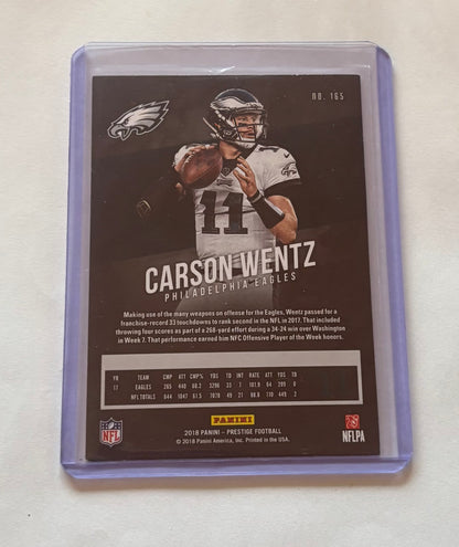 Carson Wentz Philadelphia Eagles 2018 Panini Prestige