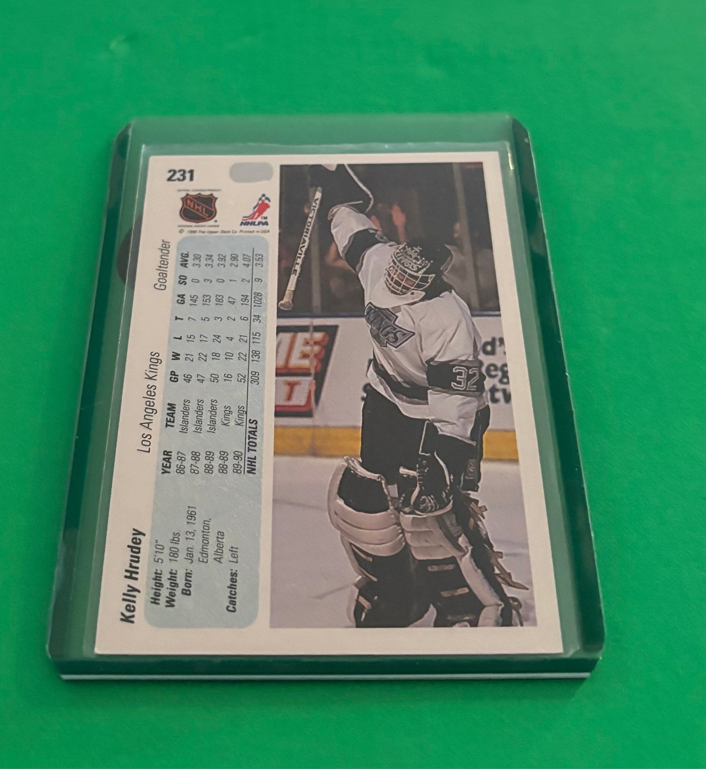 Kelly Hrudey Los Angeles Kings 1991 Upper Deck