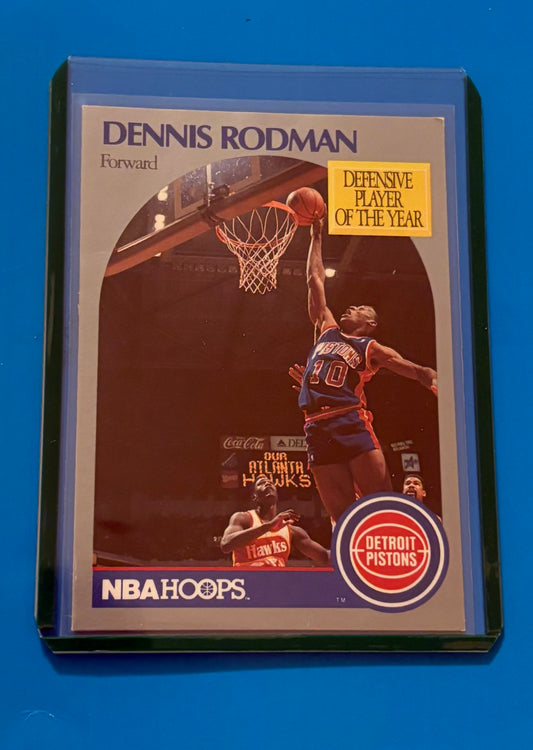Dennis Rodman Detroit Pistons 1990 NBA Official Defensive P.O.T.Y