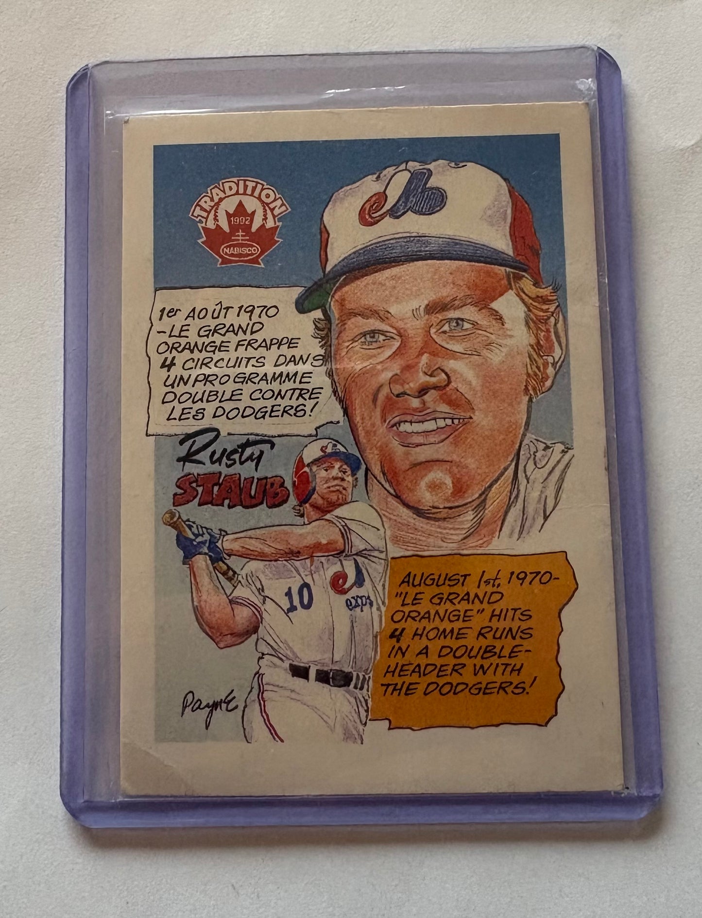 Rusty Staub Montreal Expos 1992 Nabisco