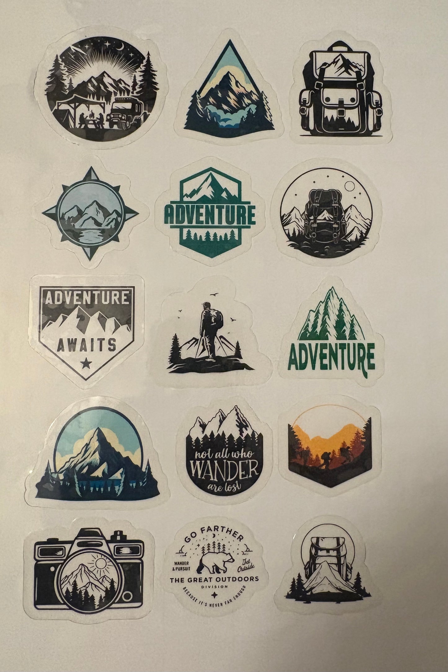 Adventure sticker set