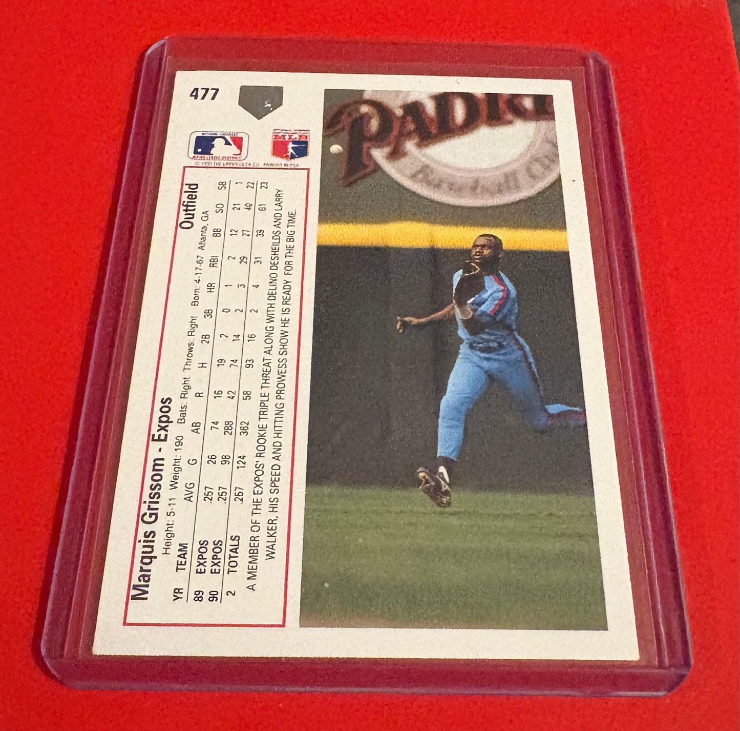 Marquis Grissom Montreal Expos 1991 Upper Deck