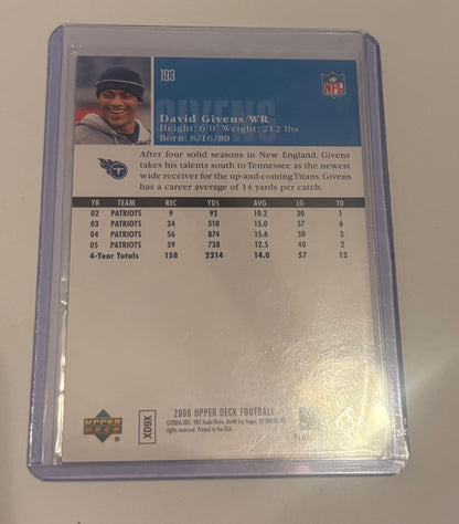 David Givens New England Patriots 2006 Upper Deck