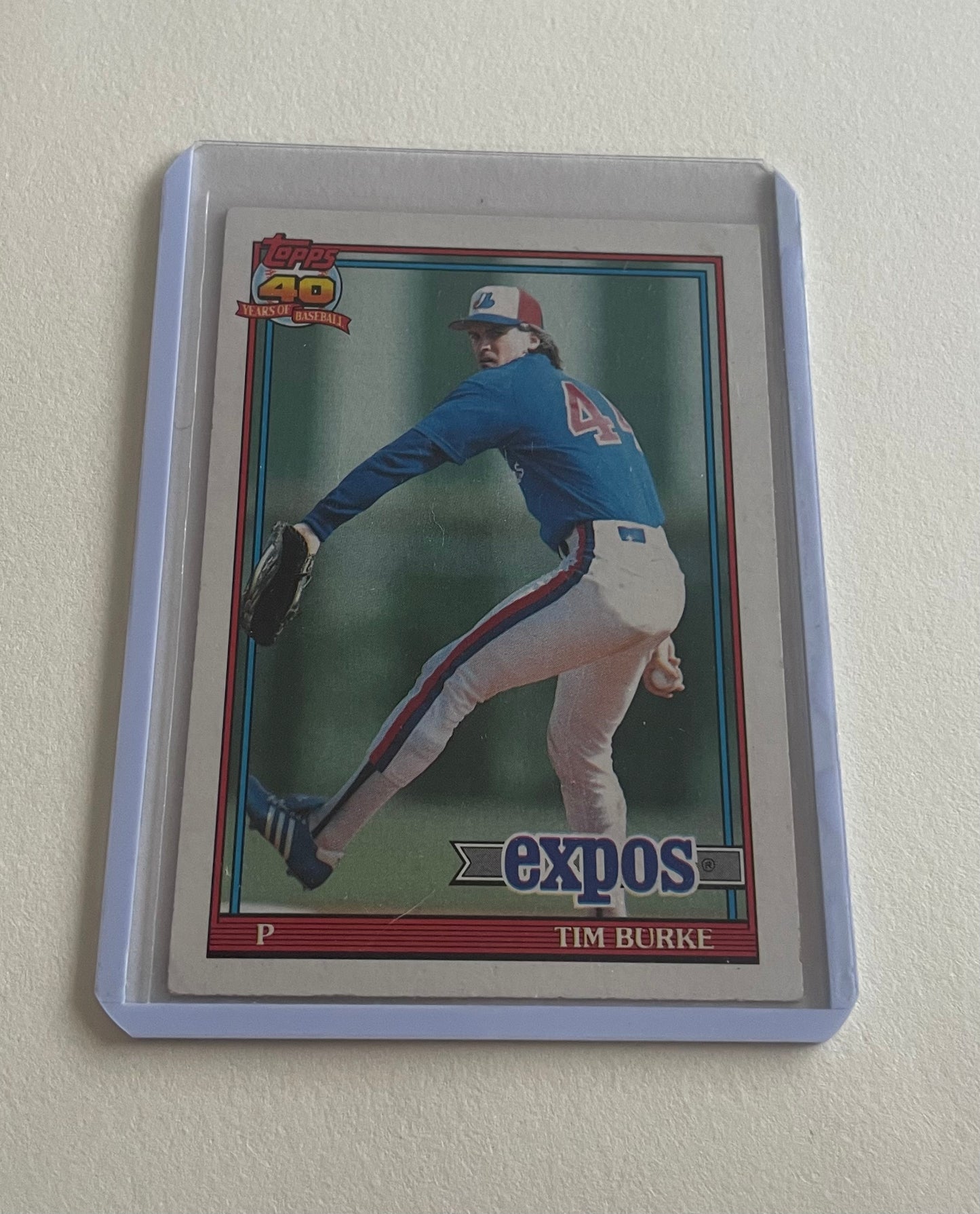 Tim Burke Montreal Expos Topps 40 years of baseball