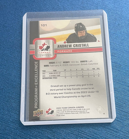 Andrew Cristall Team Canada Juniors 2023 Upper Deck