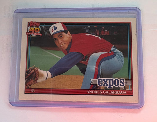 Andres Galarra Montreal Expos 1991 Topps 40 years of baseball