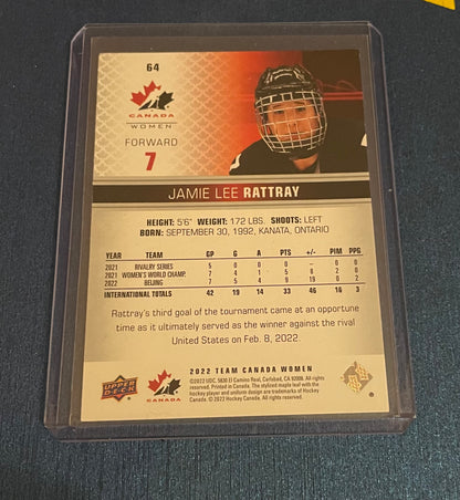 Jamie Lee Rattray Team Canada Upper Deck 2022