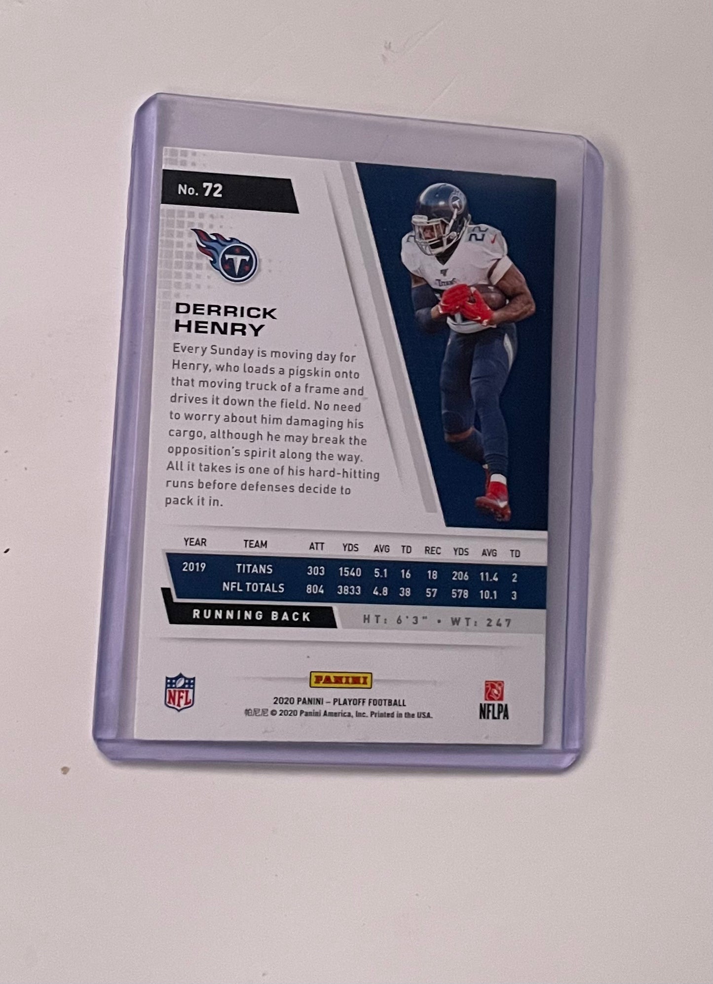 Derrick Henry Tennessee Titans 2020 Panini Playoff #72