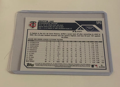 Griffin Jax Minnesota Twins Topps 2023