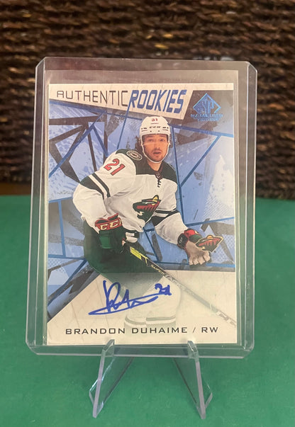 Brandon Duhaime Autographed! Minnesota Wild Authentic Rookies Card