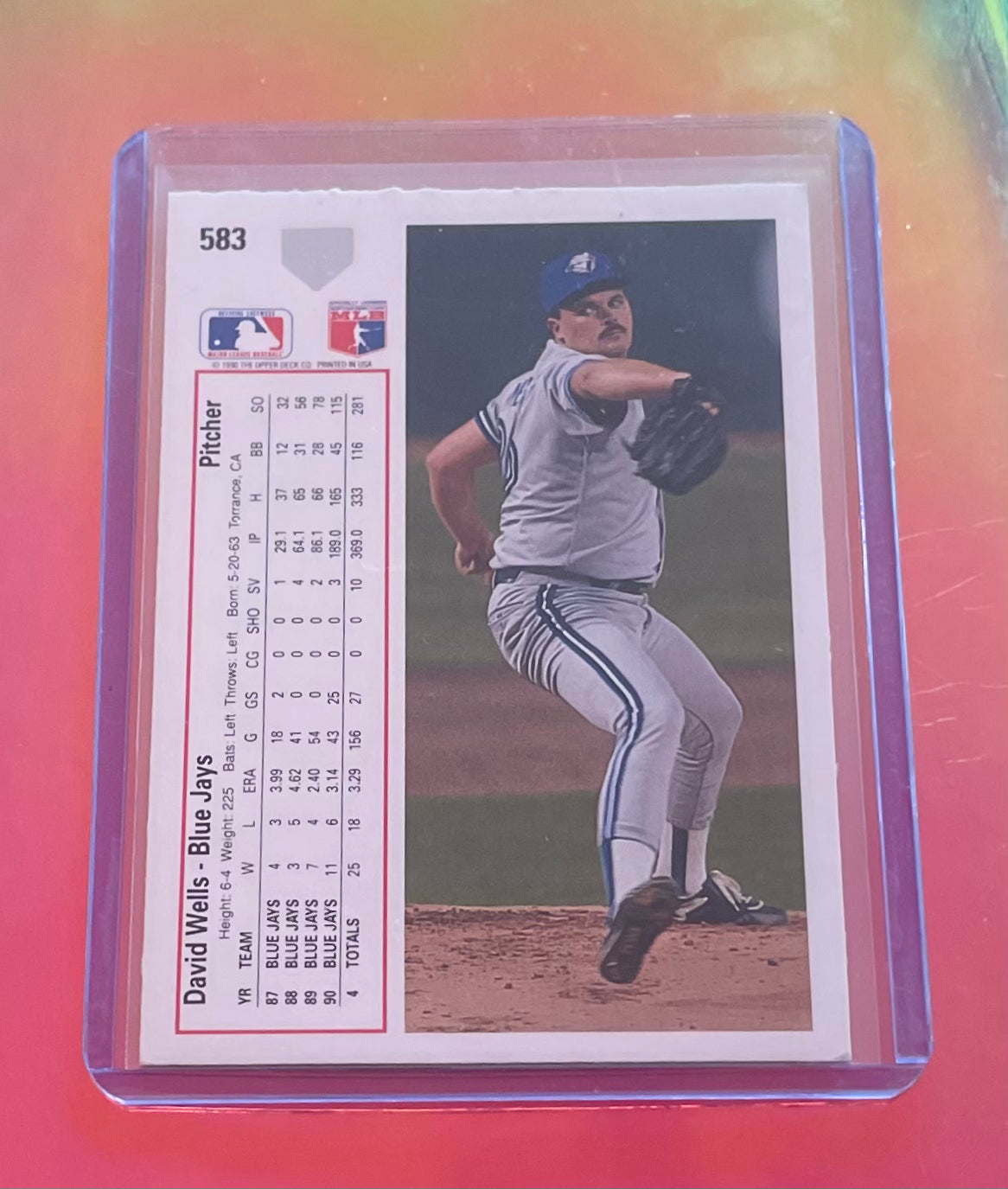 David Wells Toronto Blue Jays 1991 Upper Deck