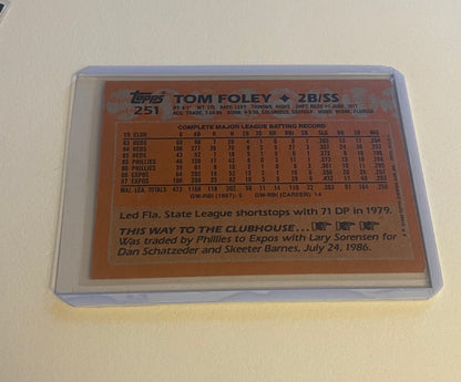 Tom Foley Montreal Expos 1988 Topps