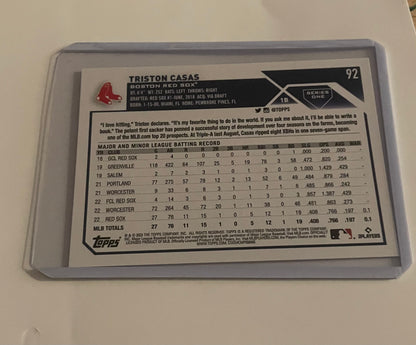 Triston Casas Boston Red Sox Topps 2023