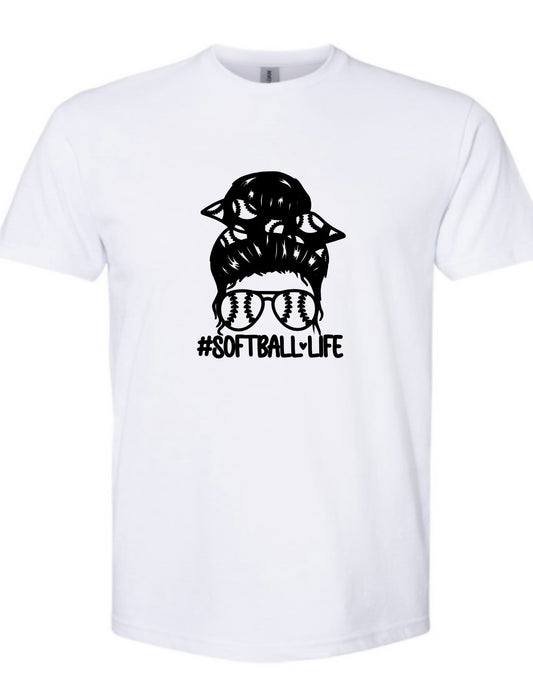 “#softballlife” women’s tee