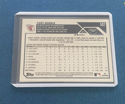Cody Morris Cleveland Guardians Topps 2023