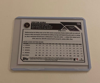 Keston Huira Milwaukee Brewers Topps 2023