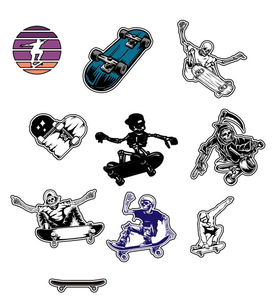 “Just skate” sticker sheet 10pc