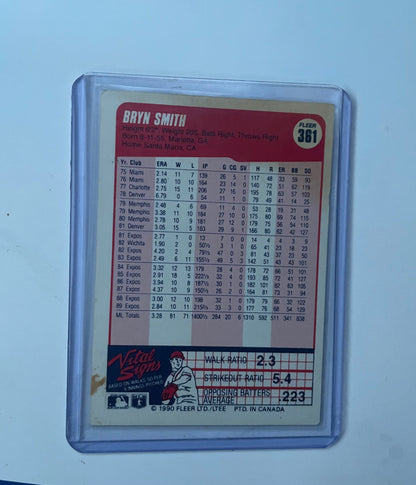 Bryn Smith Montreal Expos 1990 Fleer