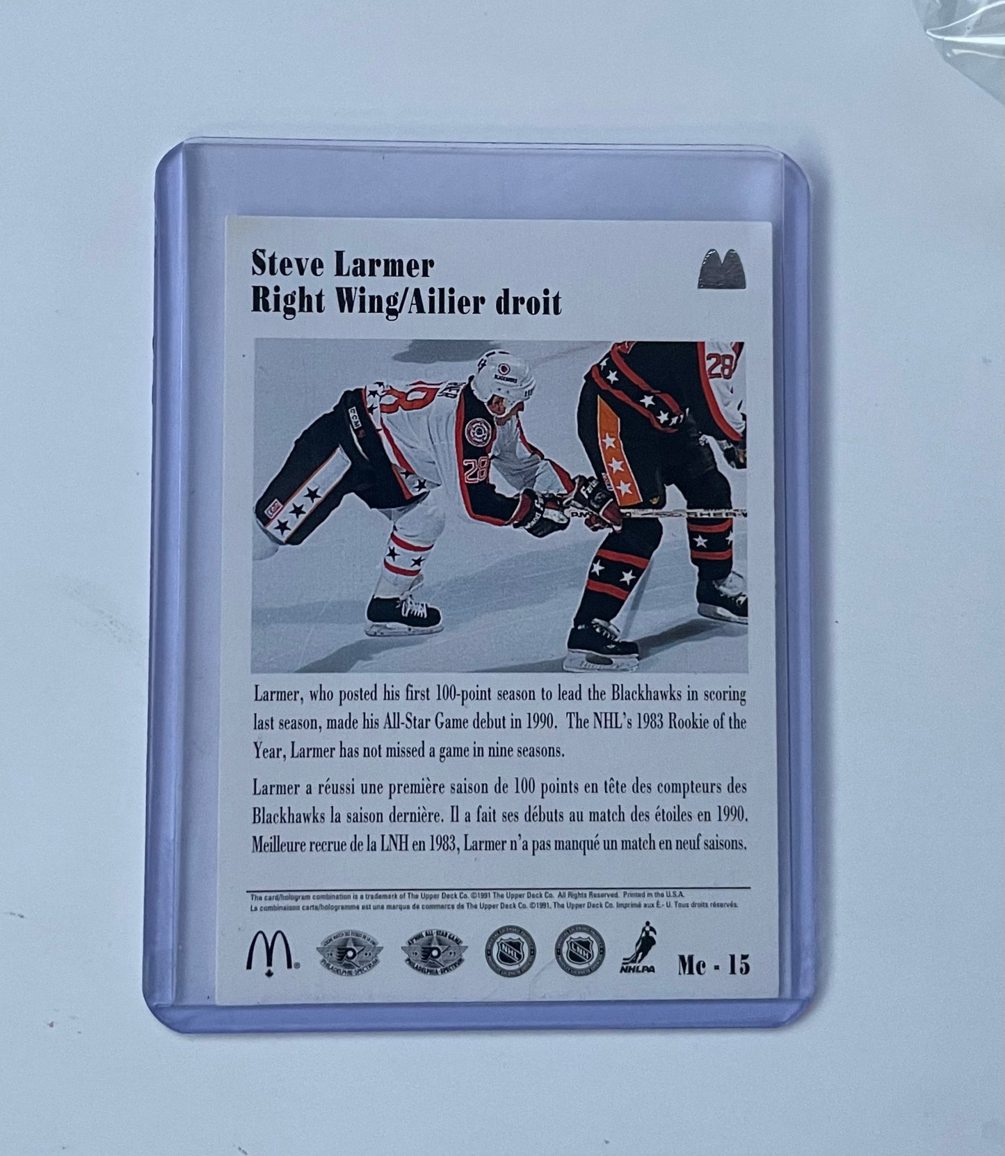 Steve Larmer NHL All-Stars 1991 Upper Deck